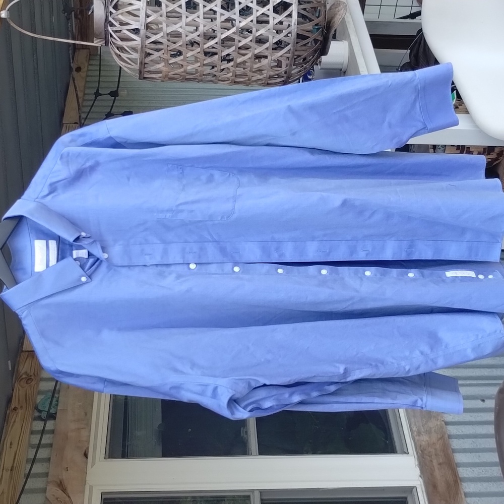 Roundtree & Yorke Gold Label Blue Cotton Shirt